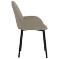 thumbnail image 3 of vidaXL Chaises de Salle à Manger 2 Pcs Velours Gris Clair, 3 of 5