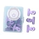 thumbnail image 2 of 8 piezas de clips pequeños de toro, mini clips de carpeta de metal, clips de bisagra de metal, clip de papel para Púrpura, 2 of 9