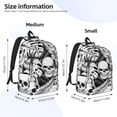 thumbnail image 2 of Yiaed Skull and palm leaves Print Print Laptop Backpack Travel Canvas Backpack Vintage Aesthetic Backpack for School Knapsack Backpack Backpack for School-Small, 2 of 5