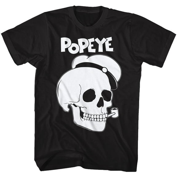 Popeye Pop Skull Black T-Shirt