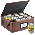 thumbnail image 1 of Geliwosy 32 oz Mason Jar Storage Containers - Sturdy Canning Jar Boxes Organizer, Foldable with Dividers, Holds 12 Quart Mason Jars, Home Canning Sup, 1 of 7