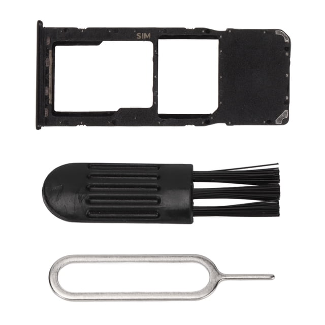 Juego de bandeja para tarjeta Sim, cepillo de plástico, Pin de expulsión, soporte para ranura para tarjeta de almacenamiento, accesorios para teléfono inteligente Galaxy A20