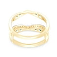 thumbnail image 6 of Blue & White Natural Diamond Wrap Guard Enhancer Engagement Ring in 14k Yellow Gold (0.50 Cttw), 6 of 9