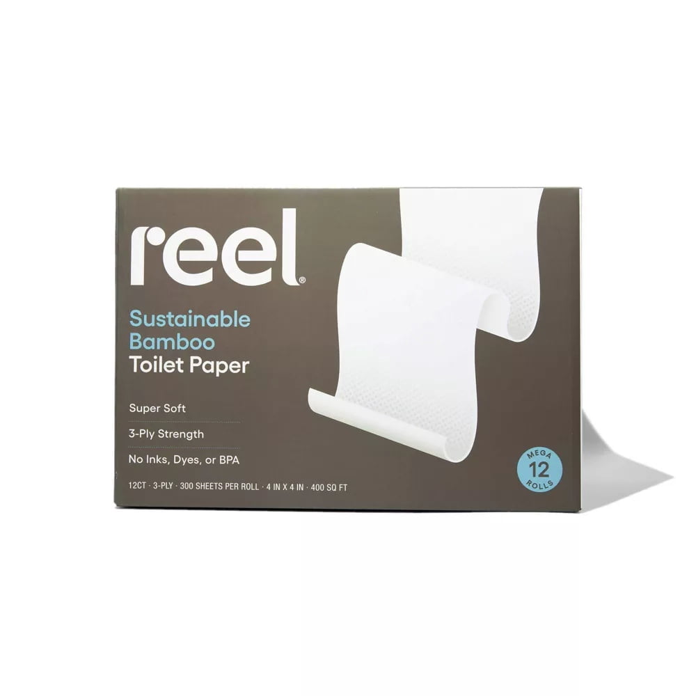 Premium Bamboo Toilet Paper - 12 Mega Rolls