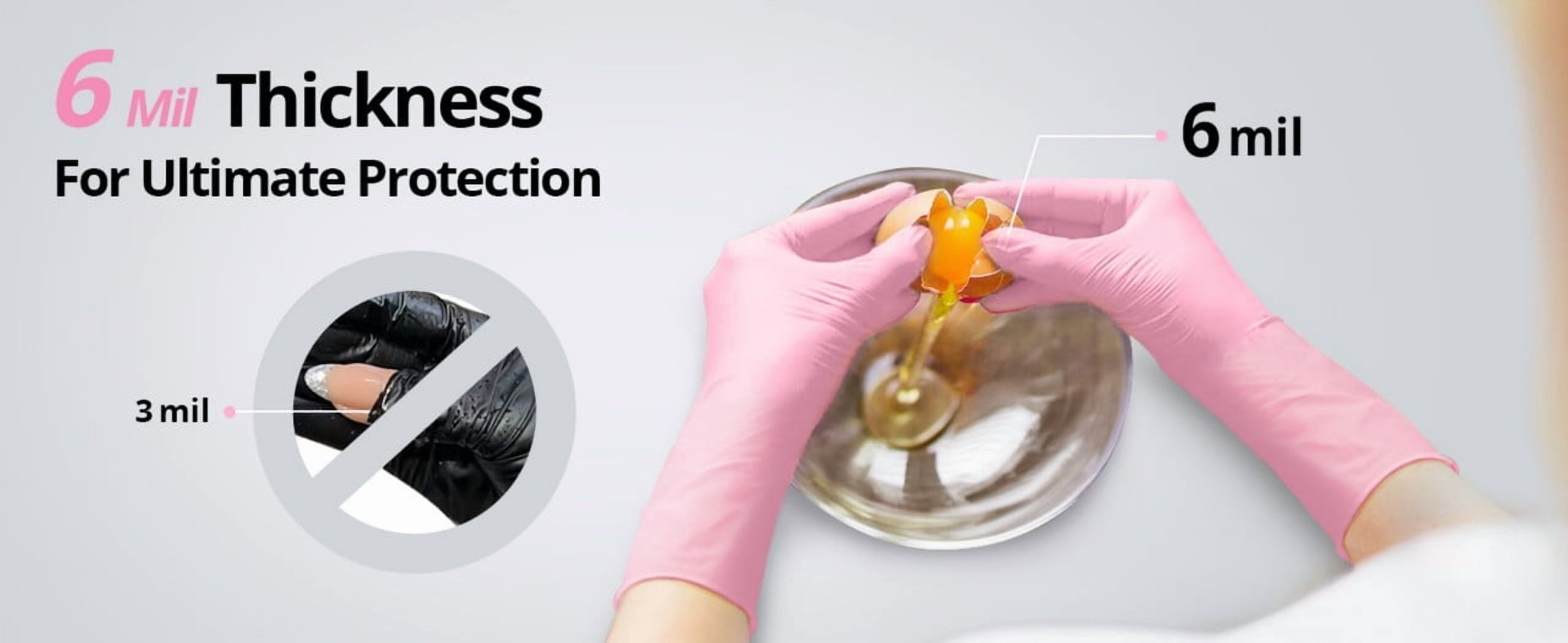SwiftGrip Disposable Nitrile Cleaning Gloves, 100ct Box,6 Mil, 12" Extended Cuff Latex-Free Dishwashing Household Gloves for Cooking, Hair Dye, Spa