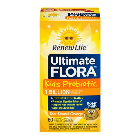 Renew Life Ultimate Flora Kids Probiotic Buddy Bear Sun-Kissed Orange - 60 CT60.0 CT