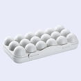 thumbnail image 3 of 18 Grids Stackable Egg Storage Box With Lid Snap-On Egg Holder Tray Shockproof Egg Storage Crisper For Refrigerator Kitchen，Dining & Bar Egg Container Grey, 3 of 6