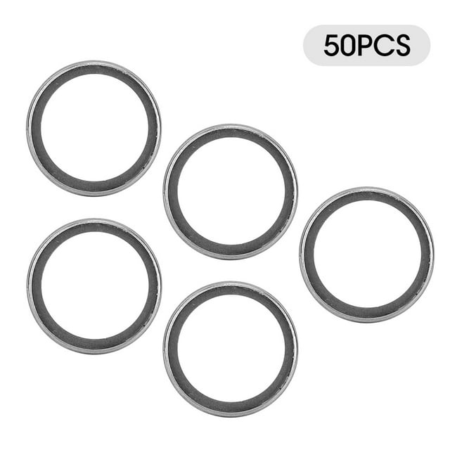 Cergrey Oil Drain Plug Gasket,50pcs Engine Oil Drain Plug Washers Gaskets Replacement 11126-AA000 Fit For ,Drain Plug Washers For