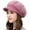 Pink-pearl, variant on PIKADINGNIS Women Trendy Warm Soft Beret Fluffy Elegant French Style Thick Winter Hat