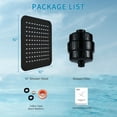 thumbnail image 6 of VXV 10" Filtered Rainfall Shower Head, 20 Stages Shower Filter, High Pressure Filtered Shower Head for Hard Water, Powerful Shower Head with Filters, Matte Black, 6 of 6