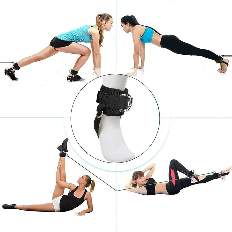 Fitness Ankle Strap Kickbacks, Glute Workouts, Leg Extensions, Curls, and  Hip Abductors Adjustable Support Ankle Straps