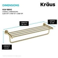 thumbnail image 3 of KRAUS Elie Bathroom Shelf Towel Rack with Towel Bar in Brushed Gold, 3 of 9