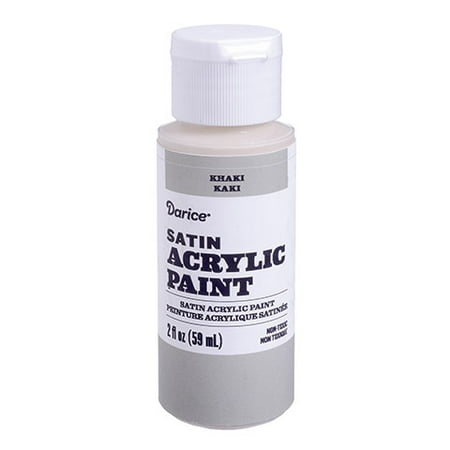 Set a neutral base for artistic craft designs with this satin acrylic paint in khaki color. Its light natural shade resembles a canvas and skin