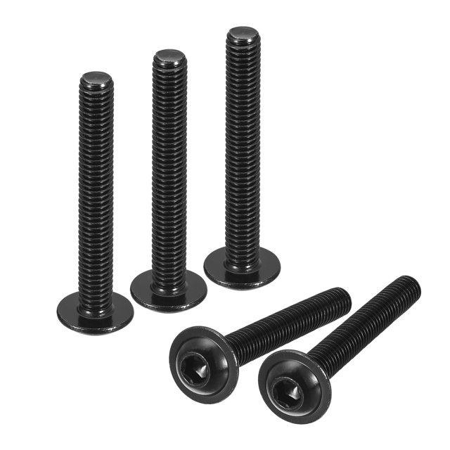 Unique Bargains Flanged Button Head Socket Cap Screws, 15 Pack M6x60mm 304 Stainless Steel Bolts