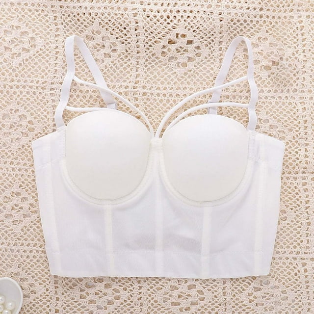 Folding Elastic Small Suspender Youthful Short Fishbone Tube Top for Enhanced and Comfort