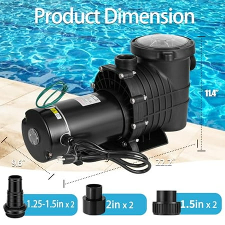 1.5 HP Pool Pump 6500 GPH...