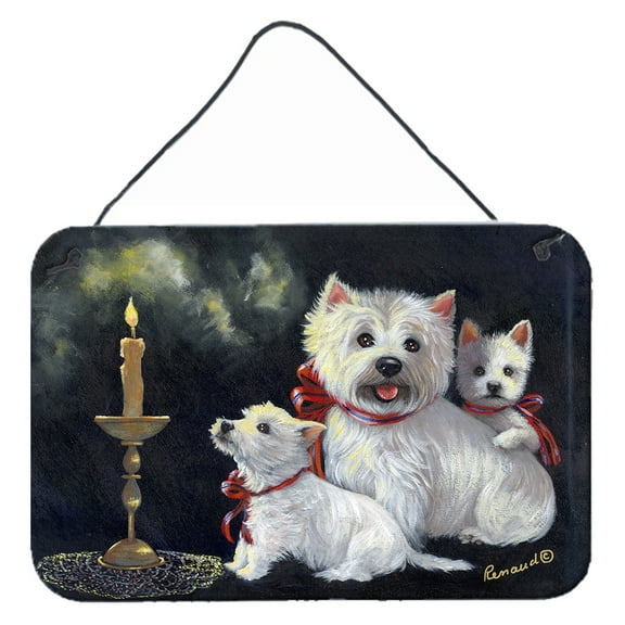 Carolines Treasures PPP3288DS812 Westie Westies Aglow Wall or Door Hanging Prints  8x12 multicolor