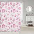 thumbnail image 2 of Manfei Watercolor Seashell Bow Shower Curtain 72Wx72L,Coastal Style Bathroom Curtain, 2 of 5