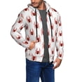 thumbnail image 2 of Goofa Spiders Insects Pattern Mens Full-zip Hoodie, Zip-up Pullover Hooded Sweatshirt, Kangaroo Pocket Hoodie Ideal for Daily Wear, Travel, and Home-, 2 of 5
