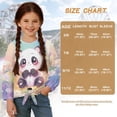 thumbnail image 6 of DISNIMO Cute Panda Printed Girls Long Sleeve Shirt Crew Neck Tops Kids Casual Loose T-Shirts Soft Comfy Pullover Tops Tie Front Tunic Blouse Shirts, 6 of 8