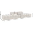 thumbnail image 2 of Meridian Furniture Ames 136" Cream Boucle Fabric Upholstered 4pc. Modular Sofa, 2 of 3