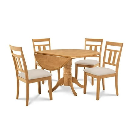 Oak Furniture Columbia Md M&D Furniture BUWE5-OAK-C Burlington 5 Piece small kitchen table set-kitchen table and 4 dining chairs in Oak finish ()