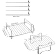 thumbnail image 3 of HLONK Double-Layer Air Fryer Rack Accessory for Oven Grilling  Steaming  and Dehydrating - Stainless Steel Construction with Enhanced Durability and Easy Cleaning, 3 of 9