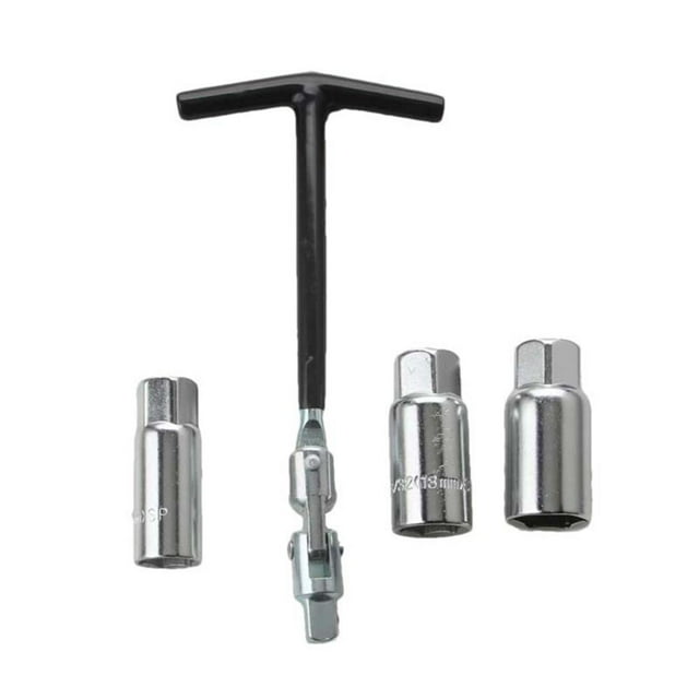 Spark Plug Socket Wrench Set,Spark Plug Adapter Removal Tool,T-Handle Universal Head Structure Spark Plug Wrench with 16/18/21mm Spark Plug sockets for Vehicles Truck SUVs Sedan Pickup Truck