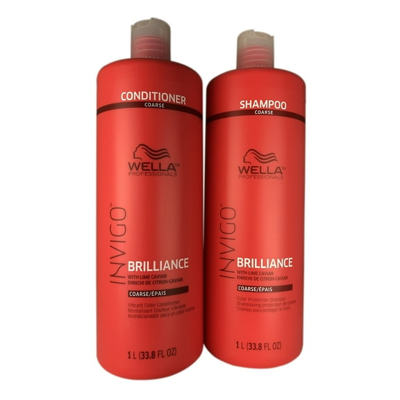 Wella Invigo Brilliance Shampoo and Conditioner 33.8 oz Coarse Hair