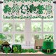thumbnail image 4 of Cortinas de cocina con motivo del Día de San Patricio | Tela de poliéster verde semitransparente | Ganchos fáciles de instalar | Filtran la luz | Lavables | Decoración festiva para la cocina, la, 4 of 5