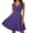 Purple, variant on Laqbezok Women's Retro Cocktail Dress, Elegant V-Neck Crossover Sleeveless Party Gown, Classic Fit and Flare A-Line Mini Wedding Guest Dress