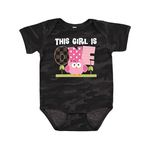 Inktastic 1st Birthday Owl Girls Cute Girls Baby Bodysuit