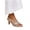 Silver, variant on Where's That From Womens Mykonos Sling Back Wide Low Block Heel Sandals