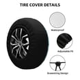 thumbnail image 2 of Salouo Teal Turquoise Wood Print Spare Tire Cover 14-17 inch Spare Tire Protector Universal Tough Tire Wheel Cover for Trailer SUV and Truck-16 inch, 2 of 6