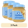 (3 pack) Gerber Stage 2 Baby Food, Pineapple Jar, Fruit Puree, Non-GMO, Baby Puree 4 oz