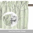 thumbnail image 6 of Green Tree Branch Valance Curtain for Windows Retro Classic Art Green Tree Branches Flower Rod Pocket Curtain Valances Short Window Treatments for Kitchen Bathroom Laundry Basement 56 x 16 Inch, 6 of 9