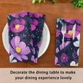 thumbnail image 6 of Napkin Satin Napkin 20*20Inchx6 Kitchen Towel Dinner Plate Towel Decorative Towel Napkin Tea Towel Suitable For Kitchen Table Purple Cartoon Flower, 6 of 8