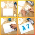 thumbnail image 3 of 40 Pieces Letter and Number Spray Paint Stencil 4 Inch Curb Stencil Kit Plastic Interlocking Stencils Reusable Alphabet Number Templates with 2 Rolls Masking Tapes for DIY Sign Address Painting, 3 of 7