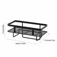 thumbnail image 3 of LHNFT Over The Toilet Storage Shelf, Toilet Paper Holder Stand Shelves, Punch-Free Bathroom Storage Rack with 3 Hooks, Small Space Organizers for Bathroom, Home, Countertop, Black, 3 of 6