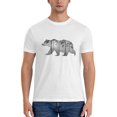 thumbnail image 3 of Men Bear Forest T-Shirt Premium 100% Cotton Short Sleeve T-Shirt Tee Crew Neck Casual Tshirt,White,L, 3 of 8