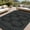 Black and gray, variant on Waterproof Outdoor Rug Outdoor Reversible Plastic Straw Rug UV-Resistant Camping Mat  for Porch, Deck, Backyard, Balcony, Picnic