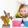 thumbnail image 2 of Heiheiup Easter Bunny Decorations Wooden Bunny Spring Decorations Style Home Resurrection Tabletop Centerpieces, 2 of 5