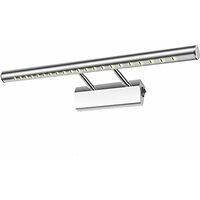 Espejo de baño con luz LED de 5 W, aplique de pared, luz de mesa, resistente al agua IP44, ajustable a 180° con interruptor, iluminación de acero inoxidable, decoración, tocador, inodoro, maquillaje,