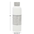 thumbnail image 4 of CosmoLiving by Cosmopolitan 18" Handmade White Ceramic Vase with Gray Striped Accents, 4 of 11