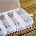 thumbnail image 2 of Allume Jewelry Organizer, Small Plastic Jewelry Box(10 grids) with Movable Dividers Earring Storage Containers Clear, 2 of 6