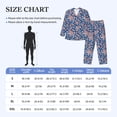 thumbnail image 4 of Naloa Rose Flowers Men’s Pajamas Set - Long Sleeve Button Down Sleep Shirt and Pajama Bottoms Sleepwear Set-, 4 of 7