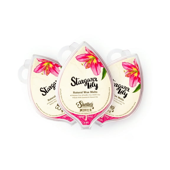 Stargazer Lily Soy Wax Melts 3 Pack - All Natural   Essential Oils   Phthalate Free - Shortie's Candle Company