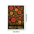 thumbnail image 4 of Joocar Hello Fall Floral Pattern Print Fall Winter Linen Garden Flags for Outside 12x18 inch, 4 of 5