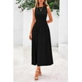 thumbnail image 3 of PRETTYGARDEN Spring Casual Dresses for Women Summer Business Work Midi Sleeveless A Line Pleated Cocktail Dress, 3 of 6