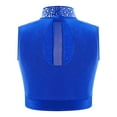 thumbnail image 2 of Miutii Kids Girls Sleeveless Shiny Rhinestone Sports Bra Jazz Latin Hip Hop Modern Ballet Dance Crop Tank Tops Blue 14, 2 of 7